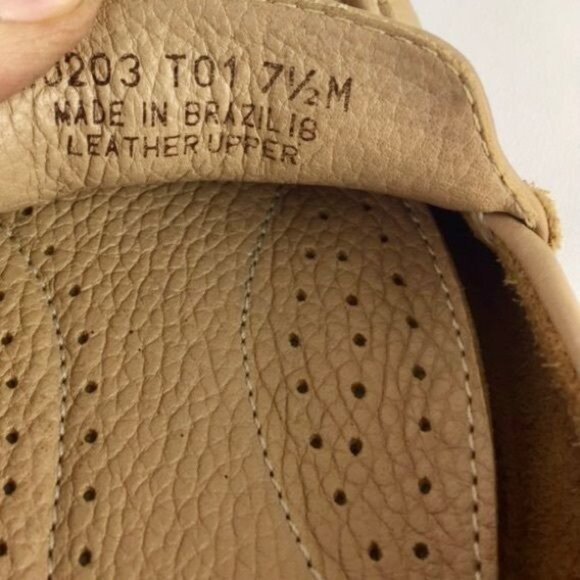 Rockport Tan Camel Pebbled Leather Penny Loafers 7.5 - Picture 14 of 15